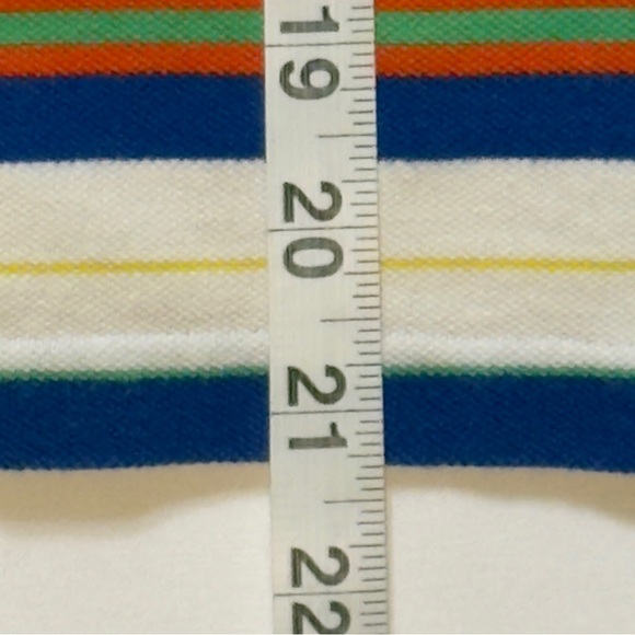 Chaps Boys Striped Short Sleeve Polo Shirt Size M (10-12) ~ Excellent - Picture 6 of 8